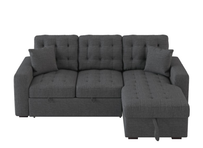 9916DG-SC - 2-Piece Sectional with Pull-out Bed and Hidden Storage