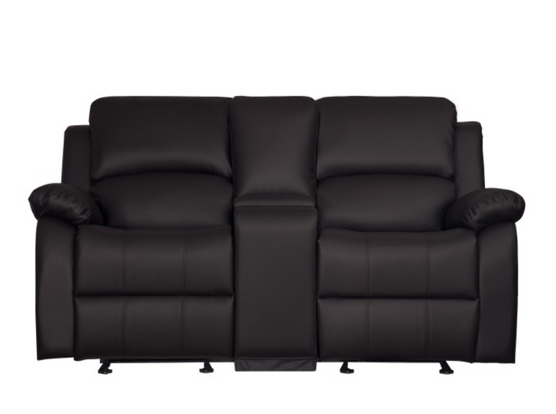 9928DBR-2 - Double Glider Reclining Love Seat with Center Console