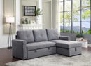 99860GRYSS - Sectional with Pull-out Sleeper and Storage Chaise