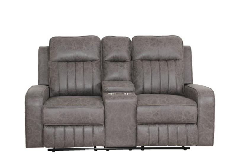 99879GRY-2C - Double Reclining Loveseat with Center Console