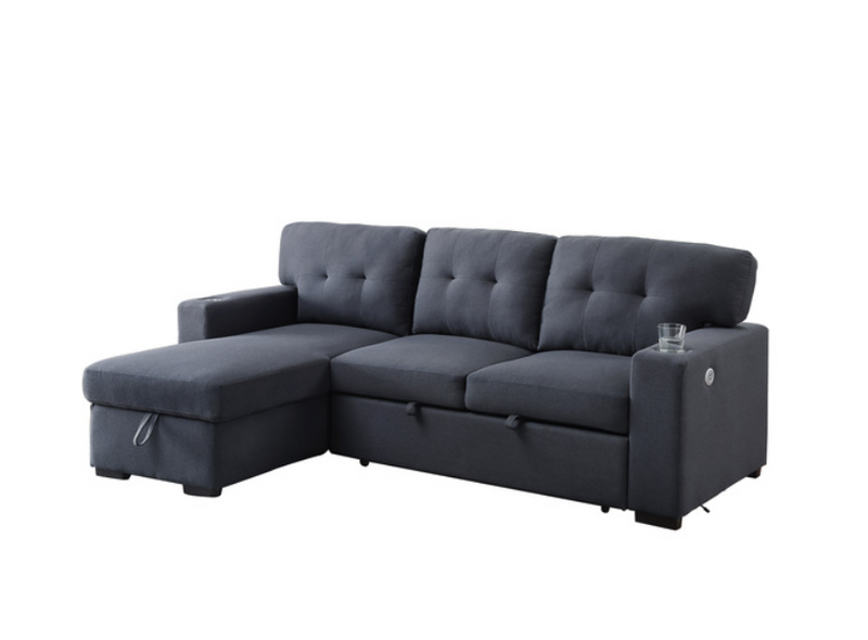 99882DGYSS - Sectional with Pull-out Sleeper and Storage Chaise