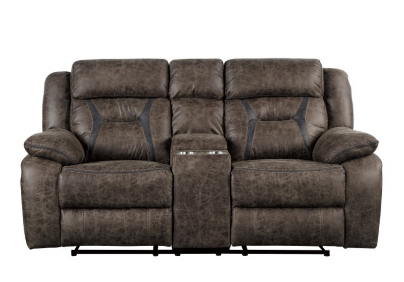 9989DB-2 - Double Reclining Love Seat with Center Console