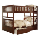 B2013FFDC-1-T - Full, Full Bunk Bed with Storage Boxes