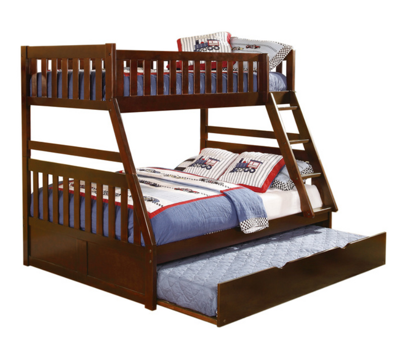 B2013TFDC-1-R - Twin, Full Bunk Bed with Twin Trundle