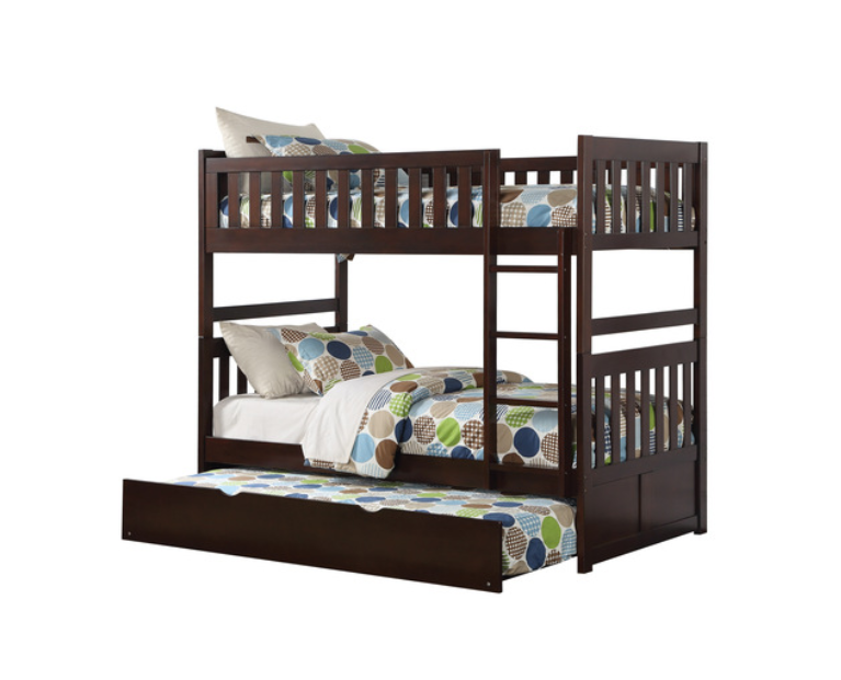 B2013TTE-R - Twin, Twin Bunkbed with Twin Trundle