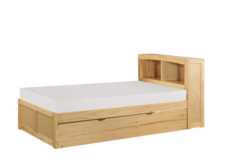 B2043BC-1R - Twin Bookcase Bed with Twin Trundle