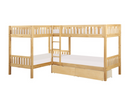 B2043CN-1T - Corner Bunk Bed with Storage Boxes
