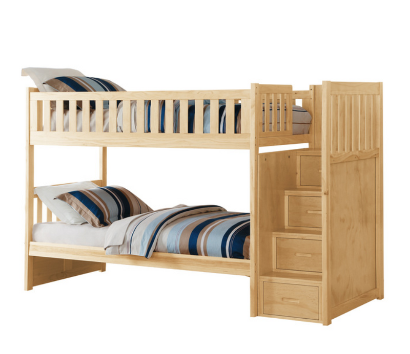 B2043SB-1 - Twin, Twin Step Bunk Bed