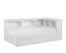 B2053BCW-1BCT - Twin Bookcase Corner Bed with Storage Boxes
