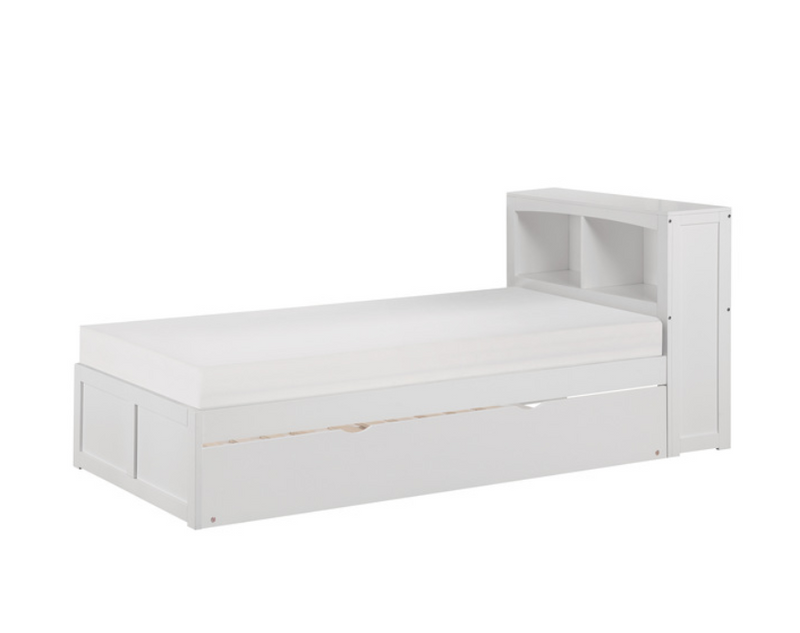 B2053BCW-1R - Twin Bookcase Bed with Twin Trundle