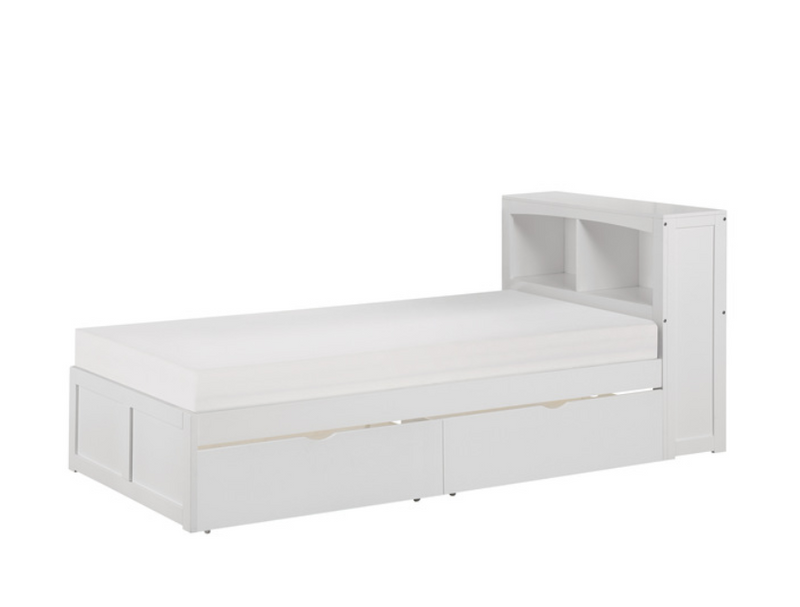 B2053BCW-1T - Twin Bookcase Bed with Storage Boxes