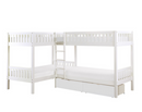 B2053CNW-1T - Corner Bunk Bed with Storage Boxes