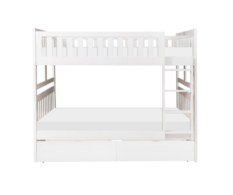 B2053FFW-1-T - Full, Full Bunk Bed with Storage Boxes