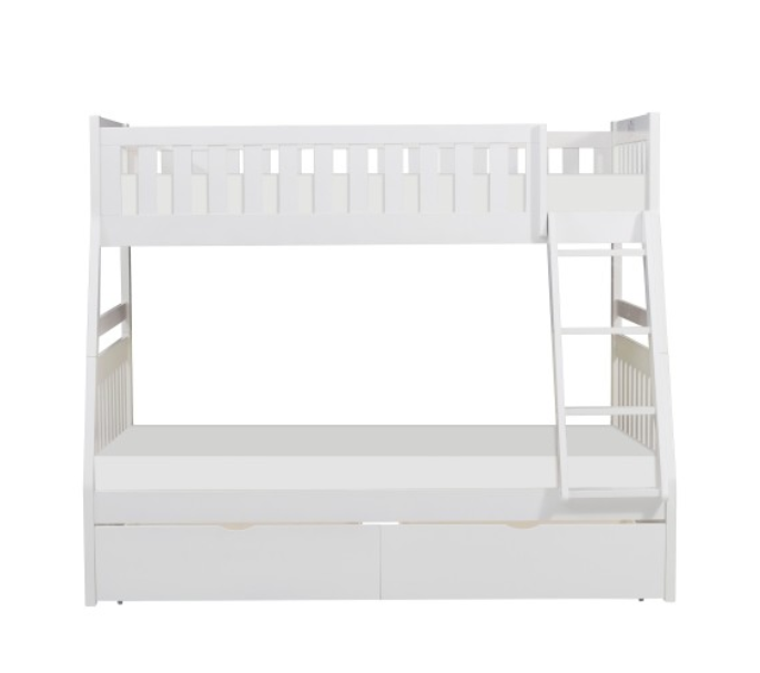 B2053TFW-1-T - Twin, Full Bunk Bed with Storage Boxes