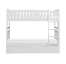 B2053W-1-T - Twin, Twin Bunk Bed with Storage Boxes