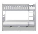 B2063-1-T - Twin, Twin Bunk Bed with Storage Boxes